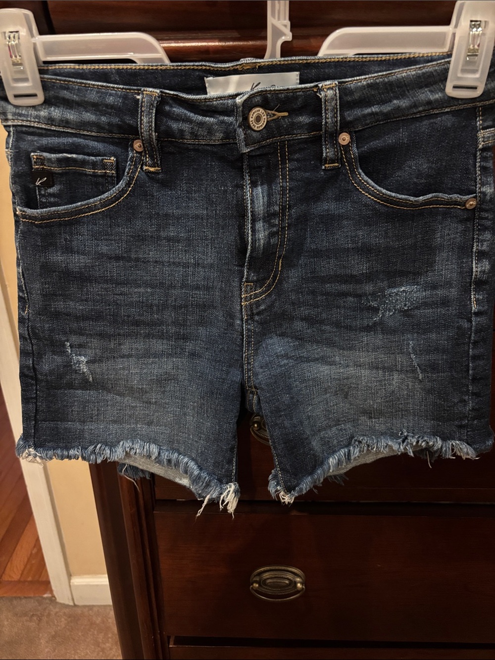 Kancan Dark Fray Hem Shorts KC8607D Medium